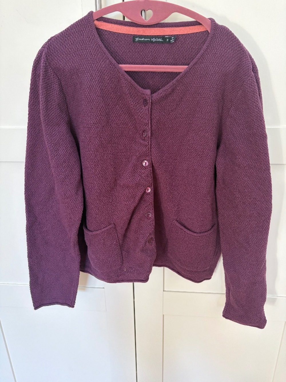 Gudrun Sjoden Fernanda purple cardigan - small